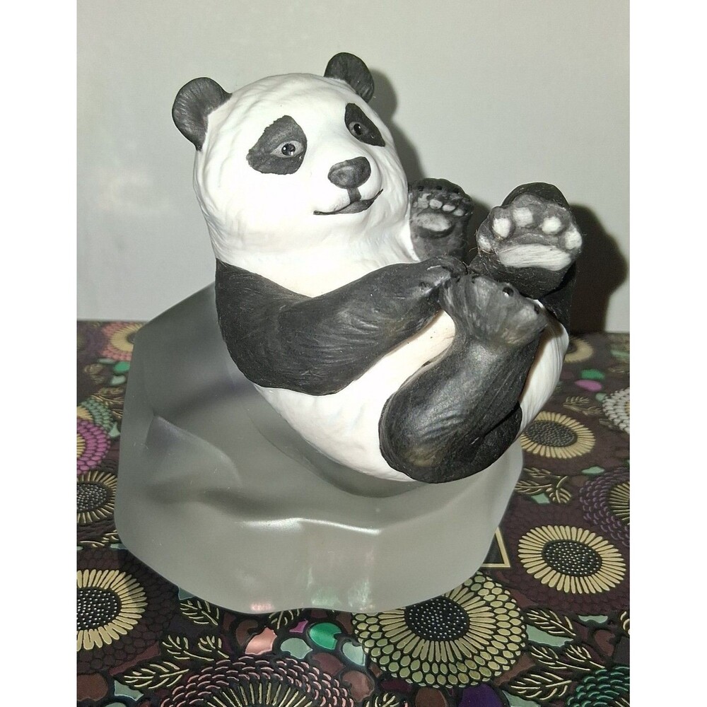 Vintage 1988 Franklin Mint Panda Pup Fugurine